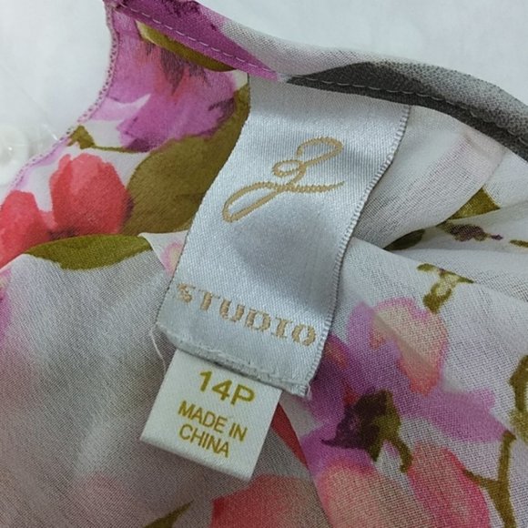 Z STUDIO Floral Print Dress with Slip - 14P - NWT - Picture 7 of 9